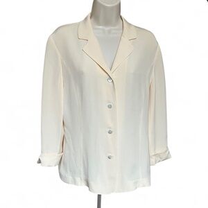 Talbot’s Pure Silk Off-White button up blouse